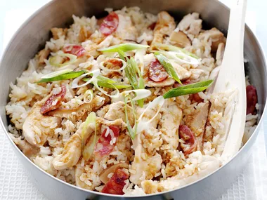Rice with chicken and soy