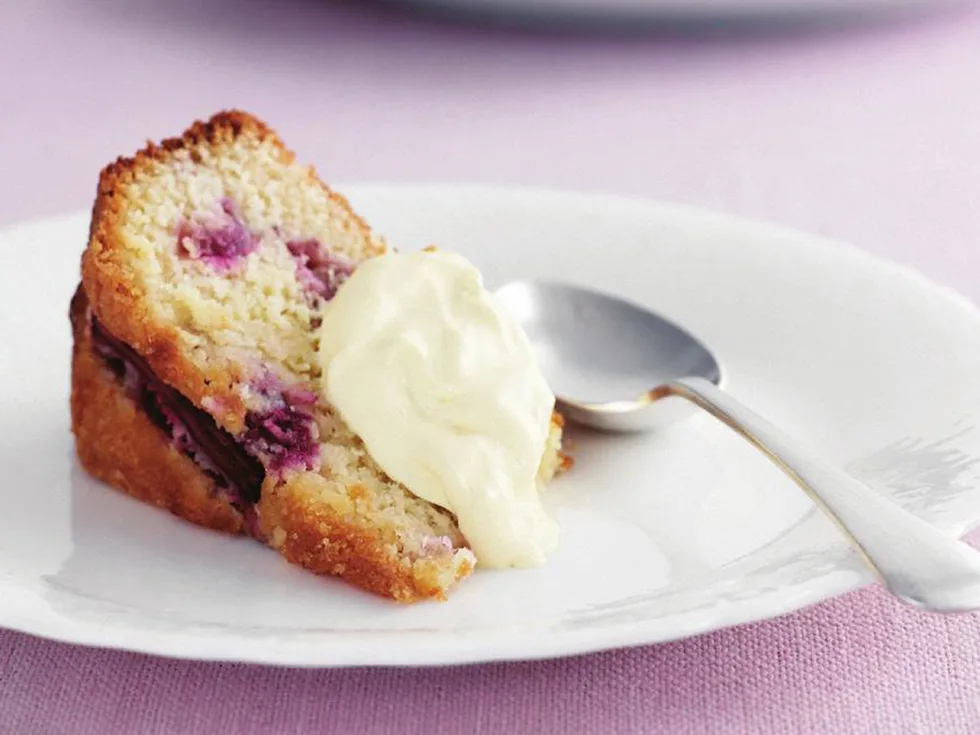Rhubarb coconut cake