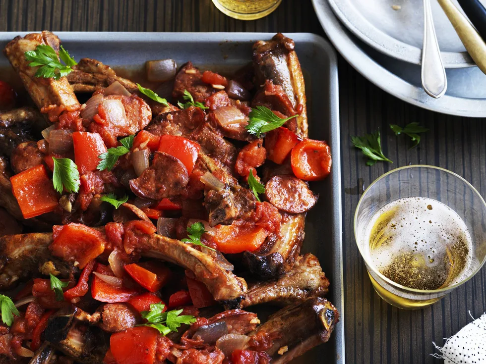 Pork ribs with chorizo and smoked paprika