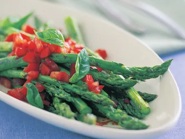 Asparagus with balsamic dressing