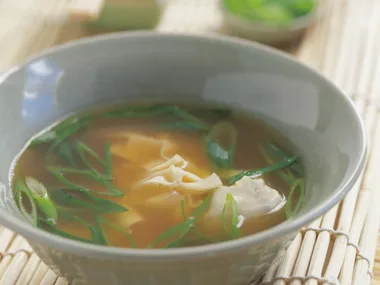 Pork and water chestnut wonton soup