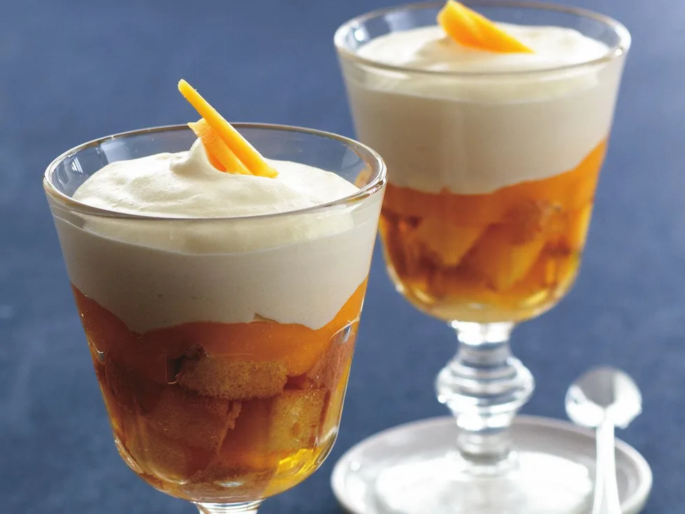 Mango chiffon trifles
