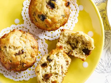 Banana and date muffins
