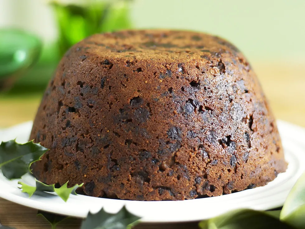 Classic steamed Christmas pudding