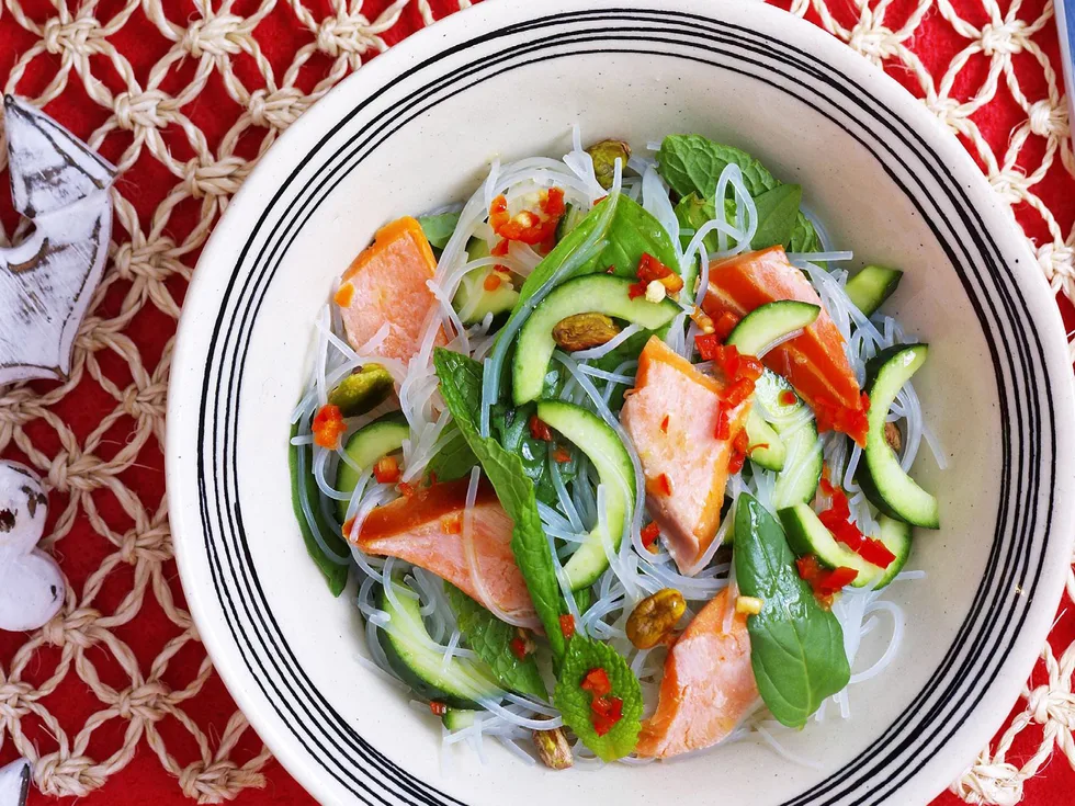 hot smoked trout salad
