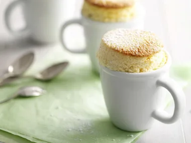 Hot passionfruit souffles