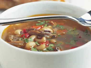Lamb and black-eye bean soup