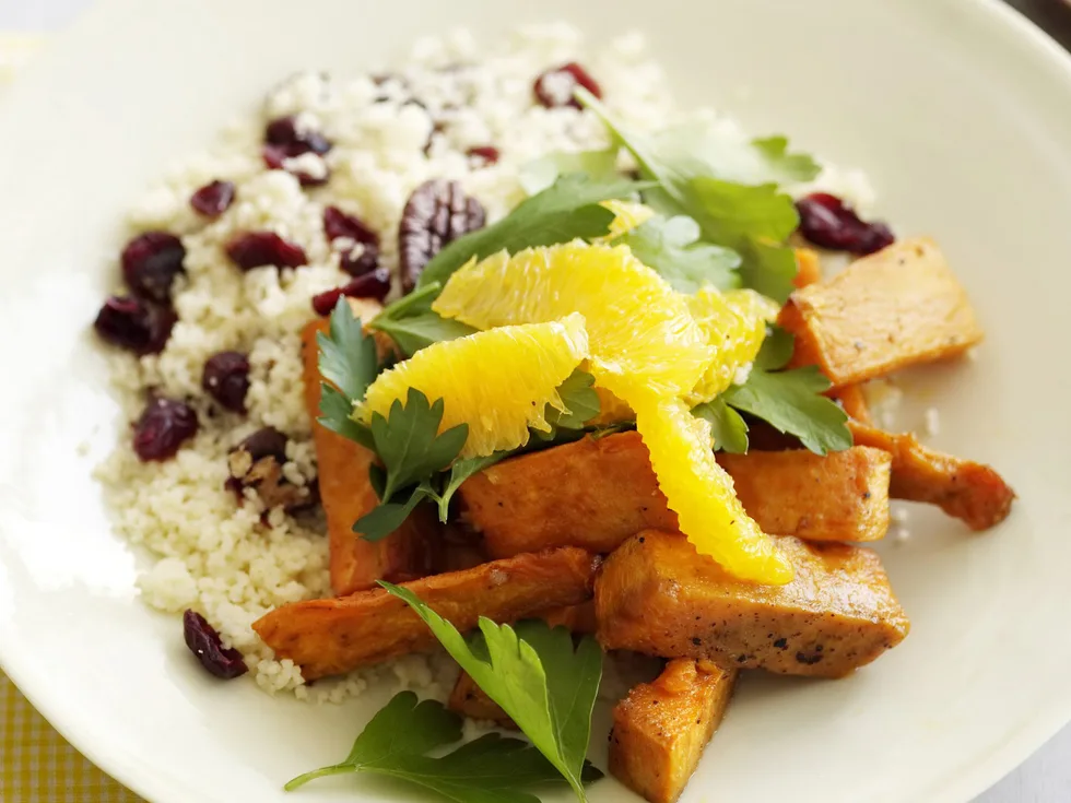 Kumara and orange salad