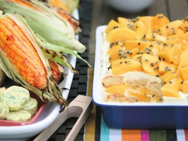 Mango and passionfruit tiramisu