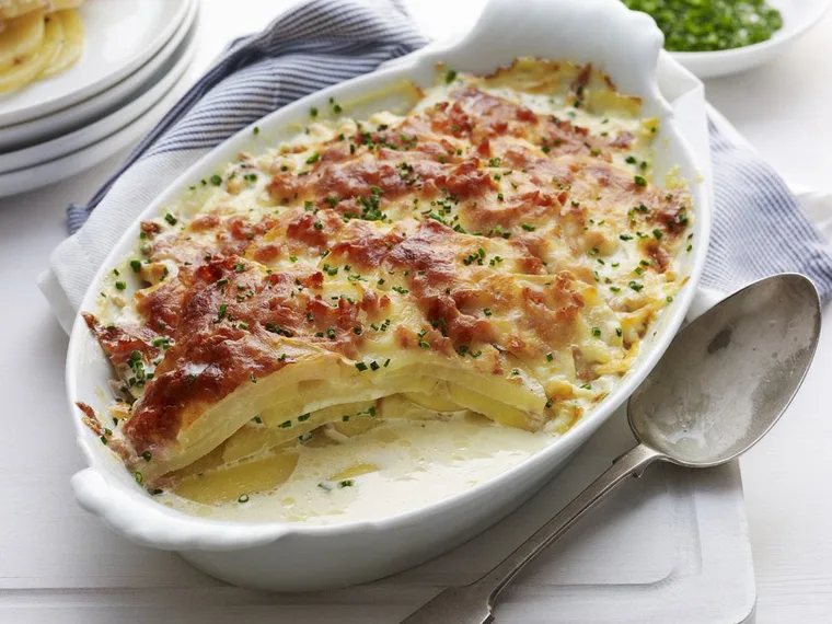 Potato bake with bacon