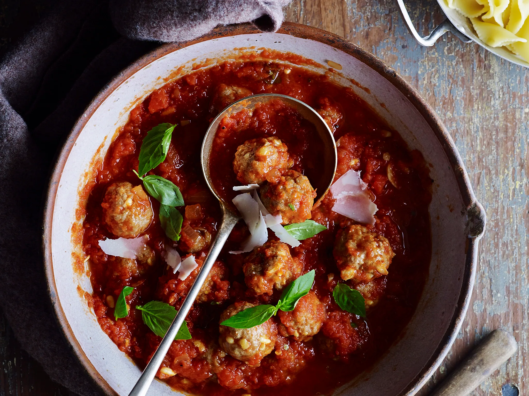 Sicilian meatballs in spicy tomato sauce