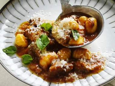 Oregano Lamb Stew with Gnocci