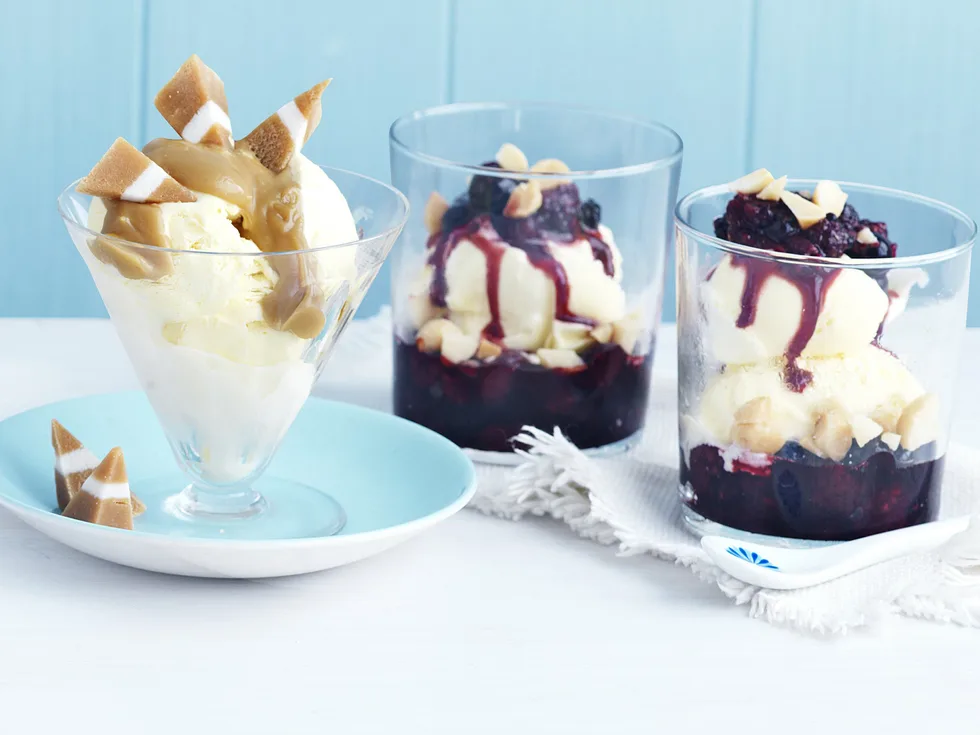 Summer berry sundae