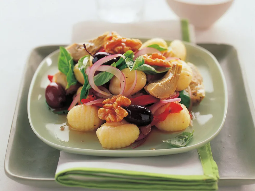 Warm gnocchi salad