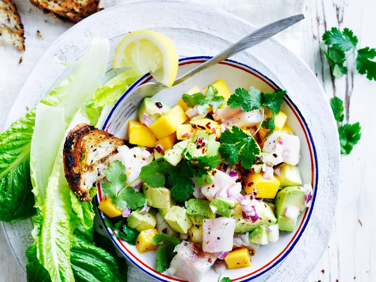 Avocado and mango ceviche