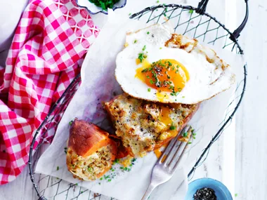 Broccoli and walnut stuffed sweet potato