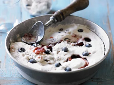 Coconut berry swirl ice-cream