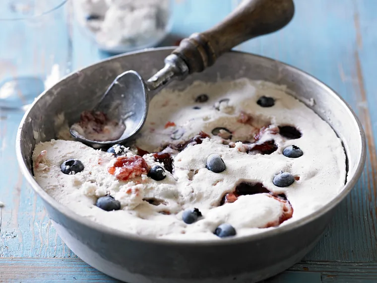 Coconut berry swirl ice-cream