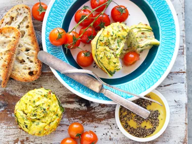 zucchini and corn frittatas
