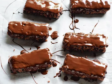 Chocolate, cherry and coconut bars