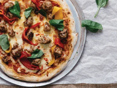 Calabrese pizza with fennel sausage and chilli