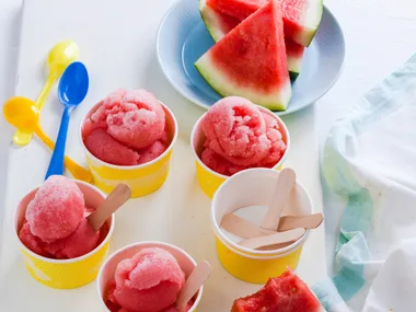 Gin watermelon sorbet