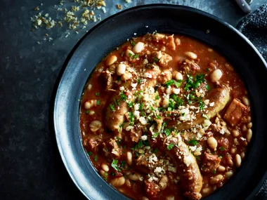 Slow-cooker lamb cassoulet