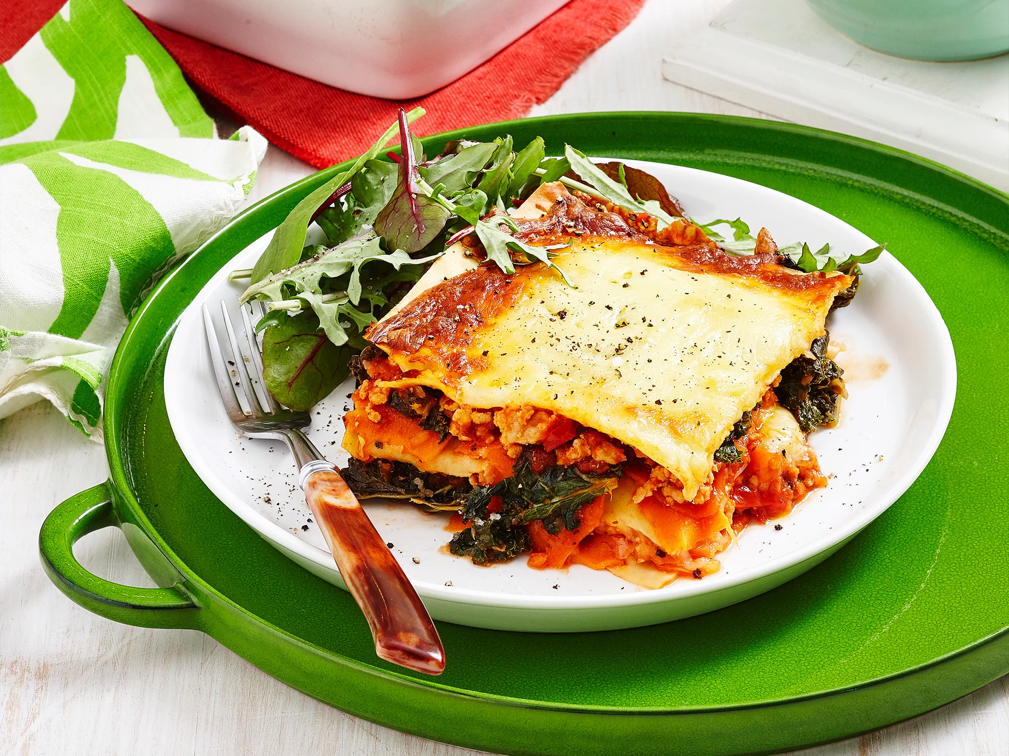 Chicken and sweet potato lasagne