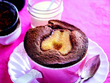 Chocolate pear puddings