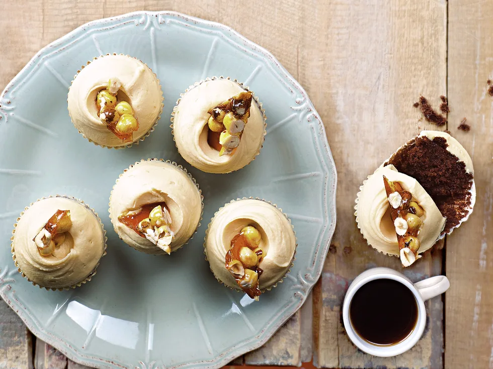 Hazelnut mocha cupcakes