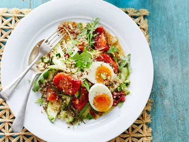 Mixed quinoa and tomato salad