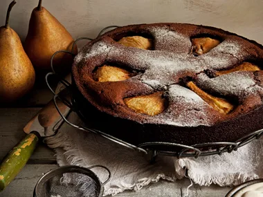 Flourless chocolate cake with crème chantilly