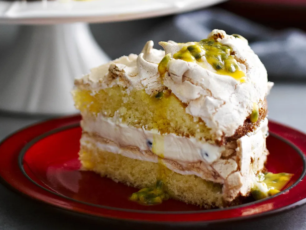 passionfruit meringue cake