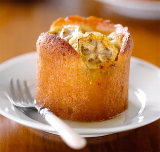 Feijoa and lemon syrup cakes