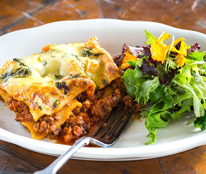 Lasagne with rich ragu