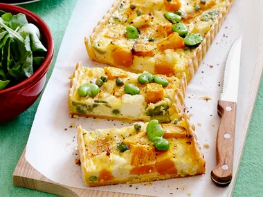 Spring vegetable tart