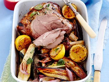 Greek lamb roast