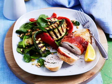 Feta and prosciutto chicken breast