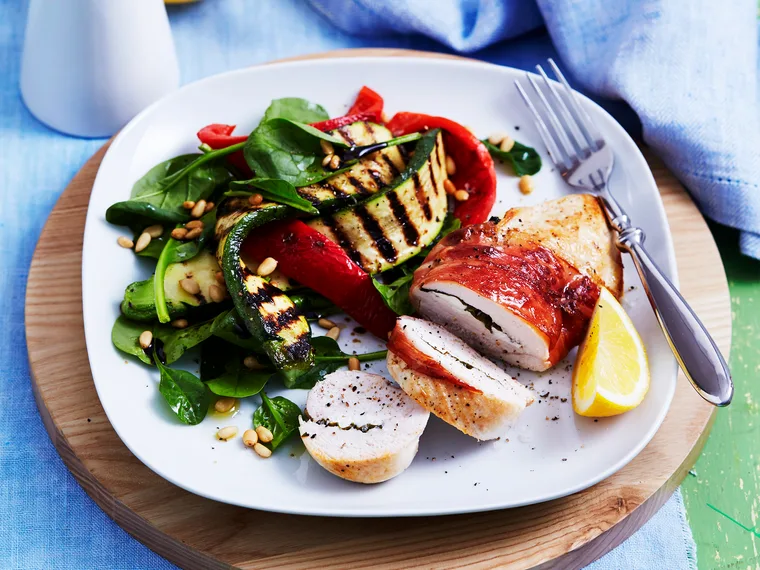 Feta and prosciutto chicken breast