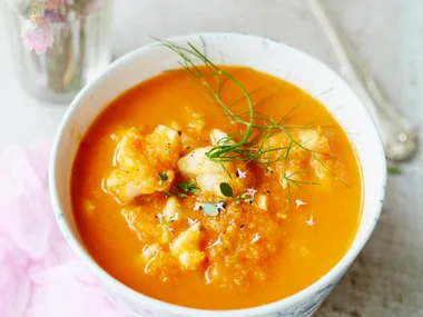 White fish soup with saffron