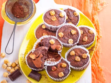 Chocolate hazelnut flourless muffins