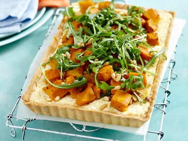 Quinoa, ricotta and pumpkin tart