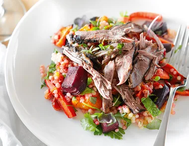 Spicy roasted lamb salad with couscous