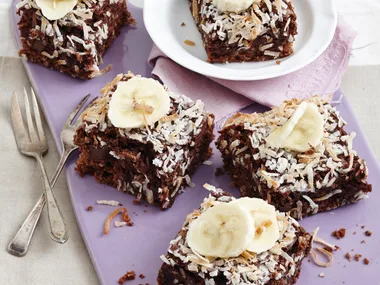Dairy-free banana and coconut brownies