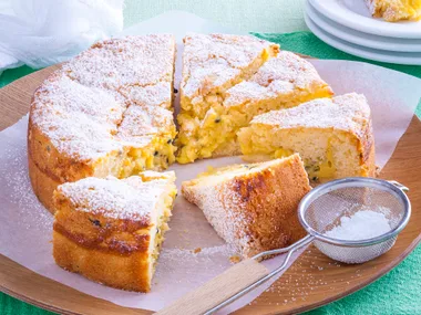 Passionfruit curd teacake