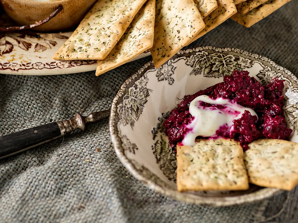Beetroot and bean dip