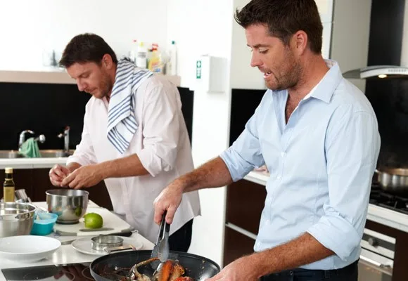 Manu and Pete Evans