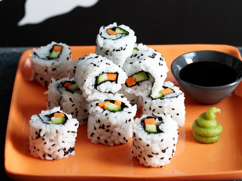 Spooky inside out sushi