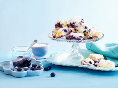 Gluten-free blueberry and white chocolate scones