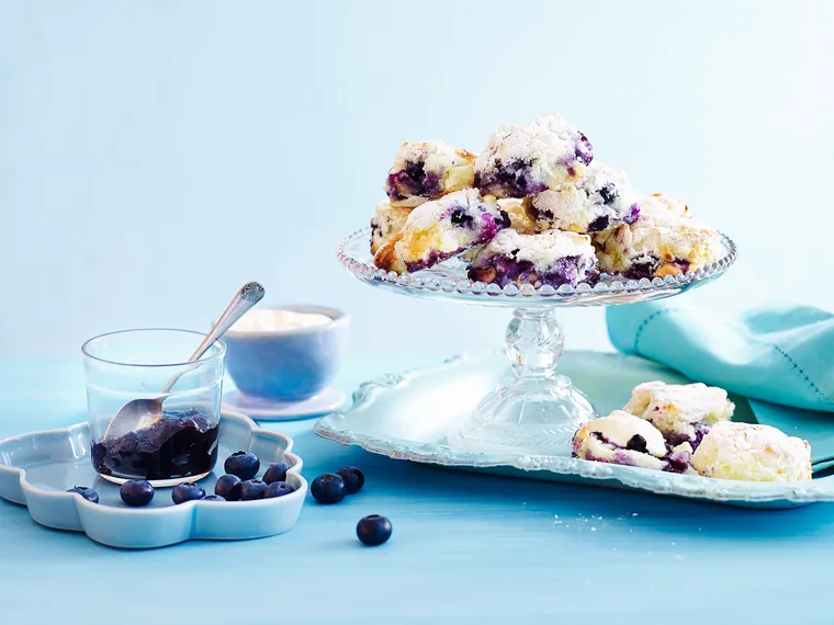 Gluten-free blueberry and white chocolate scones